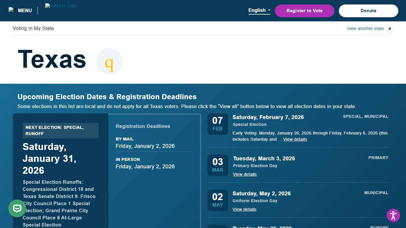 Texas Voting Information